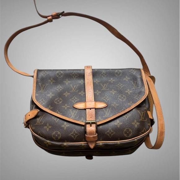 Louis Vuitton Brown Monogram Crossbody Bag with Vachetta Leather - Picture 1 of 9